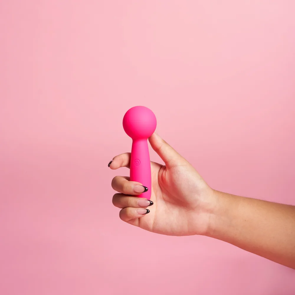 Lolly mini wand vibrator in hand